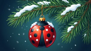 Ladybug Polka Dot Ornament