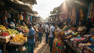 Lagos Market Bustle