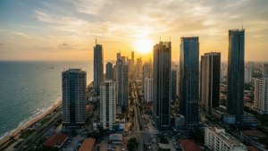 Lagos Skyline Sunset
