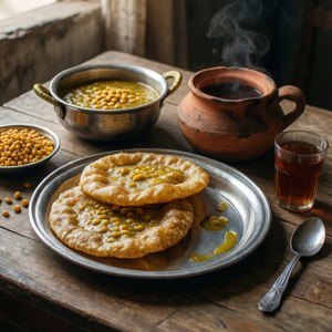 Lahori Halwa Puri Breakfast