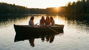 Lake Boat at Sunset