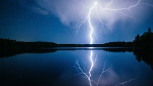 Lake Lightning Reflection