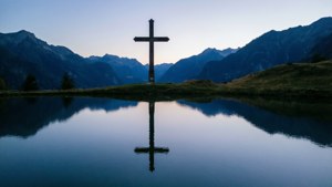 Lake Reflection Cross