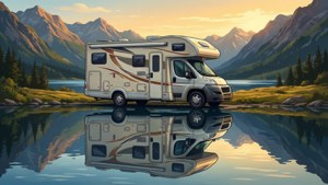 Lake Reflection Motorhome