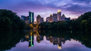 Lake Reflection Skyline