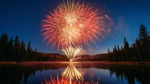 Lake Reflections Fireworks