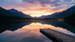 Lake Sunrise Reflection