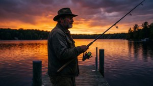 Lake Sunset Angler