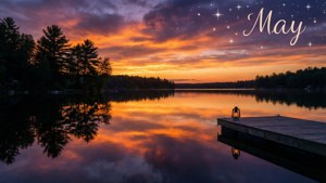 Lake Sunset May Stars