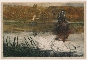 Lake with Swans