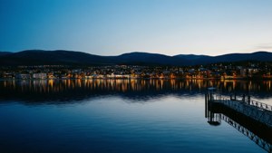 Lakefront Dusk Panorama