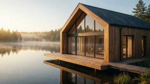 Lakefront Modern Wood House
