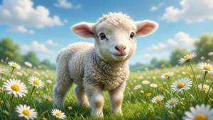 Lamb in Meadow