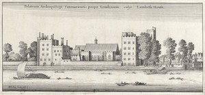 Lambeth Palace te Londen, gezien vanaf de Theems