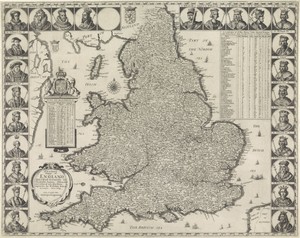 Landkaart van Engeland en Wales