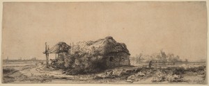 Landscape with a Cottage and Hay Barn: Oblong