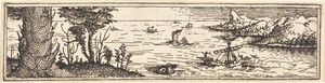 Landscape with a Lake and Sailing-Vessels