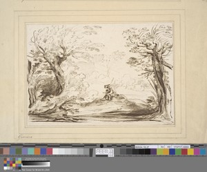 Landscape with a Man Seated on a Hummock Holding a Little Boy