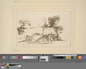 Landscape with a Ruined Bridge and Figures