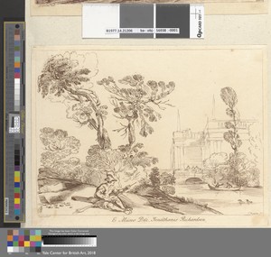 Landscape with a Seated Figure Cleaning a Gun