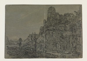 Landscape with a Steep Cliff, Small Version