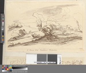 Landscape with a Tree in the Center and Figures in a Boat