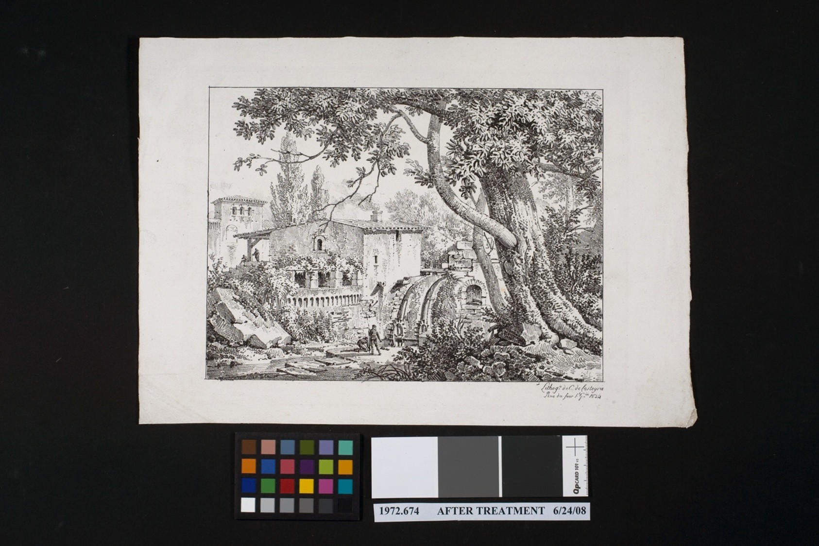 Landscape with a Water Mill by Achille Etna Michallon