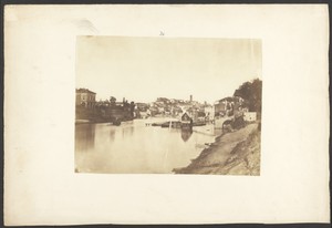 [Landscape with city and lake]