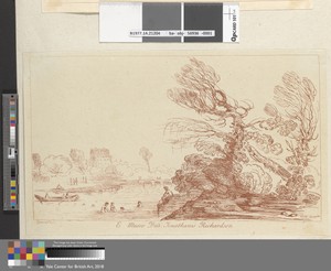 Landscape with Figures Bathing in a River