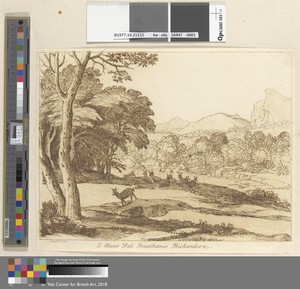 Landscape with Lake and Herd of Deer