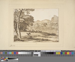 Landscape with Lake and Herd of Deer
