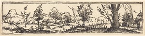 Landscape with Six Single Trees and Three Small Farm-Houses