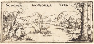 Landscape with Three Burning Cities: Sodom, Gomorrah and Tyrus