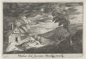 Landschap bij maanlicht