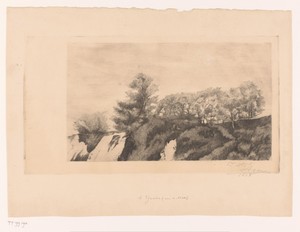 Landschap bij Yvoir aan de oever van de Maas