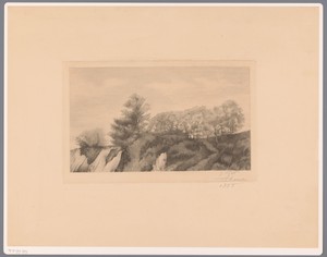Landschap bij Yvoir aan de oever van de Maas