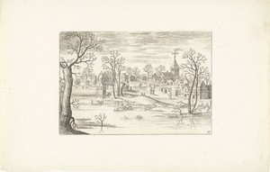 Landschap een vijver