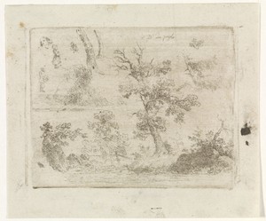 Landschap en figuurstudies