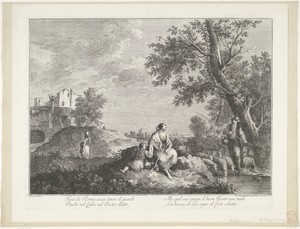 Landschap herdersfamilie