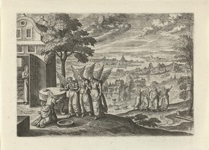 Landschap met Abraham en de drie engelen
