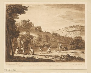 Landschap met Actaeon en Diana en haar nimfen