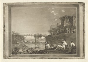 Landschap met badende nimfen