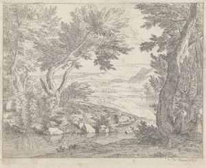 Landschap met beek