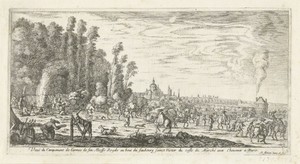 Landschap met bivak