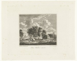 Landschap met boerderij bij het Uddelermeer