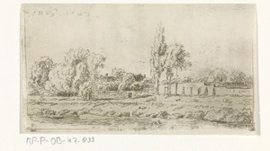 Landschap met boerderij