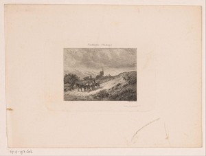 Landschap met boerenkar en molen