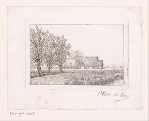 Landschap met boerenwoning