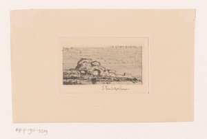 Landschap met boogvormige ruïne