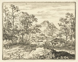 Landschap met brede rivier